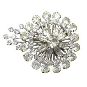 Atomic MCM Silver Tone Comet Shaped Brooch